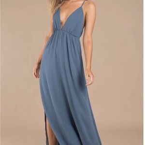 Tobi Imagine This Plunging Slit Maxi Dress